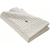 Ralph Lauren Home Rlcable Throw - White - 130X180CM