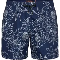 Superdry for man. M3010231A Printed swimming costume made from recycled marine material (S), Beachwear, Recycled Polister, Sustainable, Navy