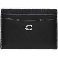 Coach Refined Calf Leather Essential Card Case - Black - ONE SIZE