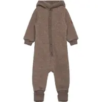 Mikk-Line Wool Baby Suit W. Hood - Brown - 104