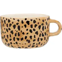 Anna + Nina Leopard Cappuccino Mug - Brown - 30 CL