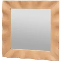 Broste Copenhagen Wavy Mirror - Brown - 70X70X5.5CM x 70