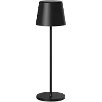 Müller-Licht Müller Licht LED ladattava pöytävalaisin Dalia, alumiini, musta himmennettävä, Musta, Olohuone/ruokailutila, Alumiini