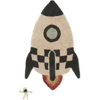 Lorena Canals Washable Rug Rocket - Beige - 135X 85CM