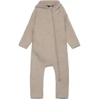 Mikk-Line Villahaalari Merinovilla + Korvat, Melange Offwhite, 86