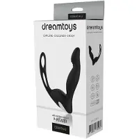 Dream Toys P-Pleaser – Eturauhasvibraattori kaksoisrenkaalla (ladattava, 9 ohjelmaa)