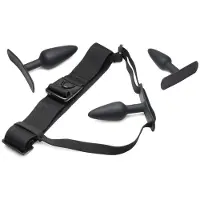 Master Series Bum-Tastic Anal Plug Set With Harness