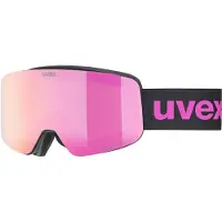 Uvex pwdr FM, laskettelulasit, juniori, musta/vaaleanpunainen