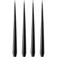 Ester & Erik -kynttilä, 4-pakkaus lakattu raw black, 42 cm