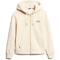 Superdry for woman. W2012047A Essential beige hoodie with zip and logo Essential beige (L), Casual, Cotton, Long sleeve
