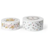 Rosendahl Gc Cottage Opbevaringsdåse Ø20/Ø22 Hvid M. Deko 2 Stk. - White - 22 CM