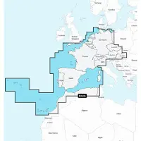 Garmin Keski-ja Länsi-euroopan Navionics+-merikartat