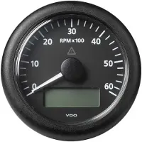 VDO Pyöreä Yksiasteikkoinen Kierroslukumittari 0-6000 Rpm