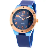 Shopalstore Unisex-kello Arabians HBP2175B (40 mm) - Arabians - Kvartsi - Teräs - Kumi - Sininen
