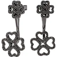 Folli Follie Korvakorut - - 3E17S032KK - 925-hopea - Musta - 2,5 cm