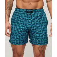 Superdry for man. M3010231A Printed swimming costume made of recycled material blue (S), Beachwear, Recycled Polister, Sustainable