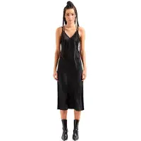 Armani Exchange for woman. 8NYA59YNZ5Z1200 Black midi dress (XXS), Casual, Polyester, Sleeveless / Straps