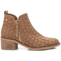 Xti for woman. 14225502-TAUPE Ankle boots 142255 brown -Heel height: 5cm (36), 3 to 5 cm, Zip, Casual, Imitation leather