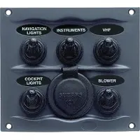 Bep Marine Dc-vesitiivis 5xon-off-kytkinpaneeli 16a