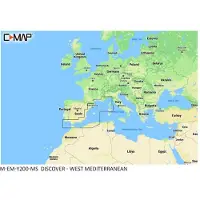 C-MAP Läntisen Välimeren Kartta