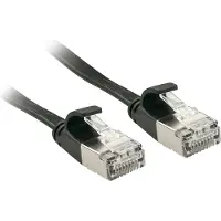 Lindy U/ftp Flat Cat6a-verkkokaapeli 3 M