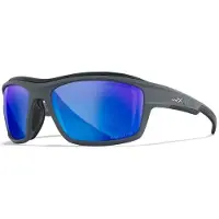 Wiley x WileyX Ozone CAPTIVATE Polarized Blue Mirror Lens / Matte Grey Frame