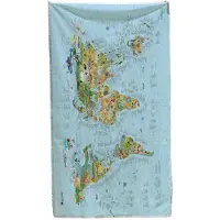 Awesome Maps Surffauskarttapyyhe Maailman Parhaat Surffausrannat Alkuperäinen Värillinen Painos
