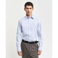 Gant for man. 3240171 Slim Fit Poplin Stretch Poplin Shirt blue (S), Casual, Cotton, Long sleeve