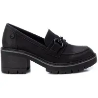 Refresh for woman. 17141702-NEGRO Loafers with black buckle -Height heel 6cm (38), 5 to 8 cm, None, Casual, Imitation leather, Classic