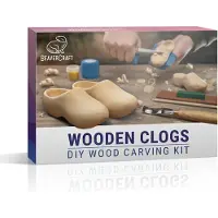 BeaverCraft DIY10 Wooden Clogs Wood Carving Kit, wood carving set