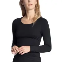Calida Natural Comfort Top Long-Sleeve - Black - XXS