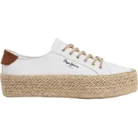 Pepe Jeans for woman. PLS10412 Kyle Classic Sneakers white (39), Fabric, Flat, Laces, Casual, Sustainable