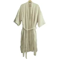 THE ORGANIC COMPANY Fine Bathrobe - Cream - S/M