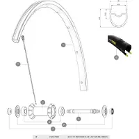 Mavic Kysrium Elite Ust 2018 Etupyörän Pinnat 9 Yksiköt