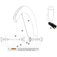 Mavic Comete Pro Carbon Ust Vasen Pinnat 12 Yksiköt