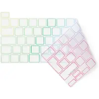 PHILBERT Keyboard Cover for MacBook Pro 13/16" 2019, Rainbow/Transparent