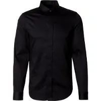 Armani Exchange for man. 8NZCBDZN10Z1200 Black poplin shirt (S), Casual, Party, Cotton, Classic, Long sleeve