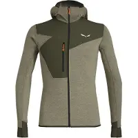 Salewa Puez 2 Dry L/S Hood Full-Zip Tee Fleecetakki Miehet koko 3XL väri oliivinvihreä