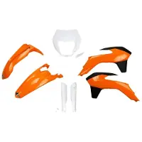 Ufo Ktm Exc/exc-f 2014-2016 With Headlight Ktkit524f-999 Fork Protectors &amp; Muovisarja