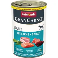 Animonda | Gran Carno | Koiranruoka - 400 g tölkki - Lohi + Pinaatti 400 g