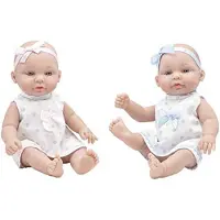 Rosa Toys Vaaleanpunainen Ja Sininen Kaksosten Mekko Nuket 28 Cm