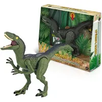 Tachan Valaistu Ja ääniefekteillä Varustettu Nivelletty Velociraptor-hahmo