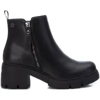 Refresh for woman. 17105401-NEGRO Low black ankle boots -Height 6cm heel (41), 5 to 8 cm, Zip, Casual, Imitation leather