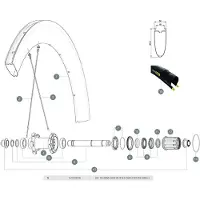 Mavic Comete Pro Carbon Sl T Vasemman Takakiekon Pinnat 10 Yksiköt