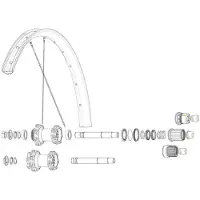 Mavic Kit 14 Rear Non Drive Side Edeemax 29´´ Pinnat