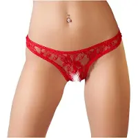 Huismerk Cottelli Haarattomat Punaiset Stringit - Red - M