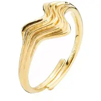 Sistie Silke X Ring Gold Plated Onesize