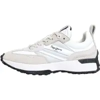 Pepe Jeans for woman. PLS60020 Lucky Top Leather Sneakers white (41), 3 to 5 cm, Laces, Casual