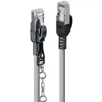 Lindy 1.5m Cat.6A S/FTP Locking Network Cable, Grey (47603)
