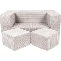 Meowbaby Play Aesthetic Cube Rakennettava Sohva, Ecru